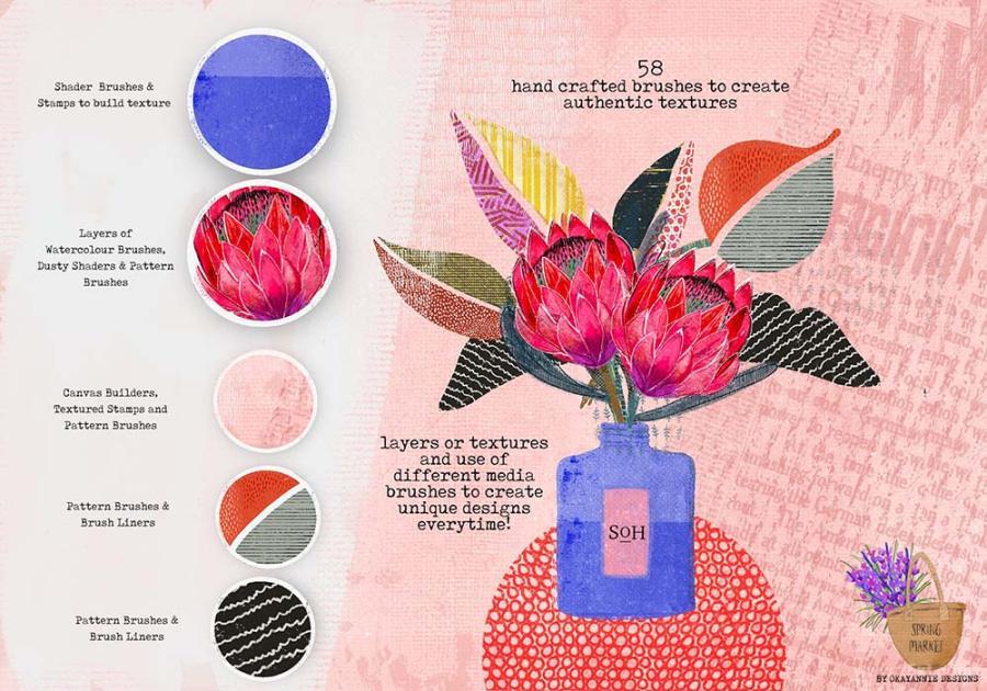 Procreate笔刷-春季主题插画铅笔水彩墨水树叶图案笔刷素材 笔刷资源 第7张-素材湾丨精选海外优质设计素材资源 Procreate笔刷-春季主题插画铅笔水彩墨水树叶图案笔刷素材 笔刷资源 sucaiwan.com