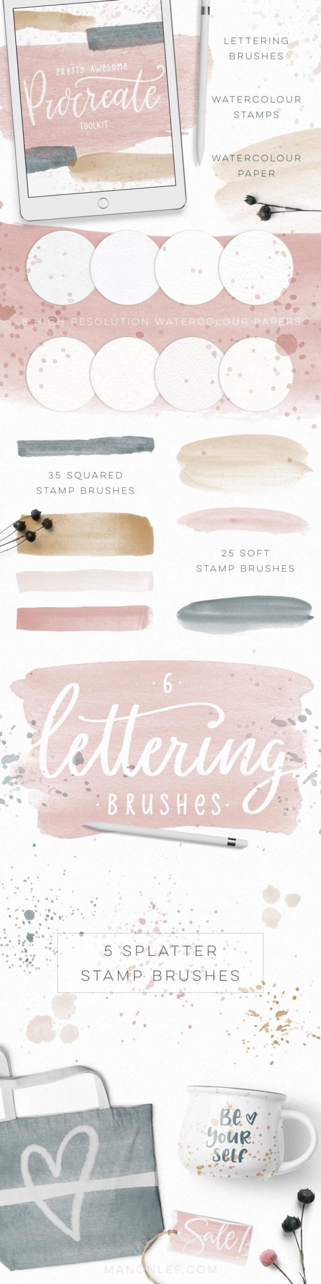 Procreate笔刷-水彩飞溅文字图案纹理笔刷和背景图素材 笔刷资源 第2张-素材湾丨精选海外优质设计素材资源 Procreate笔刷-水彩飞溅文字图案纹理笔刷和背景图素材 笔刷资源 sucaiwan.com