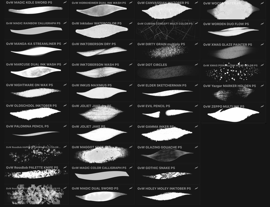 Procreate笔刷-水彩墨水颜料漫画笔刷集合包 笔刷资源 第3张-素材湾丨精选海外优质设计素材资源 Procreate笔刷-水彩墨水颜料漫画笔刷集合包 笔刷资源 sucaiwan.com