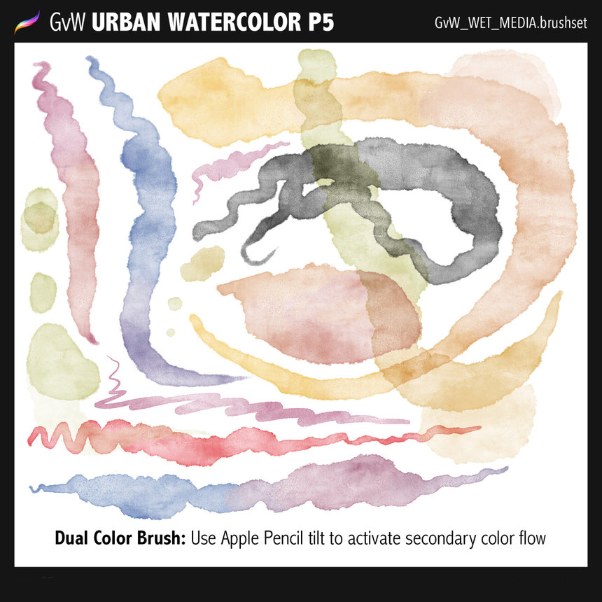 Procreate笔刷-水彩墨水颜料漫画笔刷集合包 笔刷资源 第2张-素材湾丨精选海外优质设计素材资源 Procreate笔刷-水彩墨水颜料漫画笔刷集合包 笔刷资源 sucaiwan.com