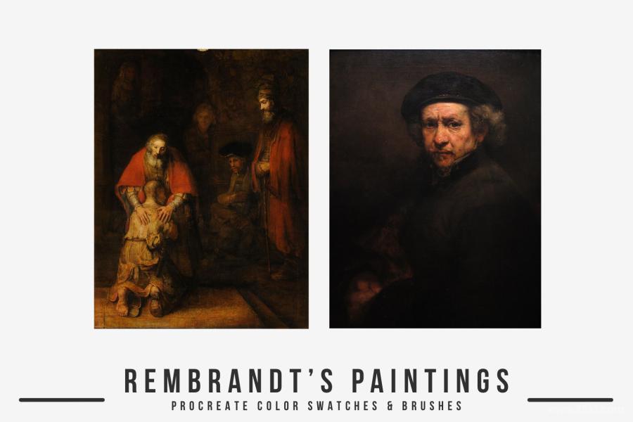 Procreate笔刷-伦勃朗(Rembrandt)古典艺术油画笔刷和色卡素材 笔刷资源 第4张-素材湾丨精选海外优质设计素材资源 Procreate笔刷-伦勃朗(Rembrandt)古典艺术油画笔刷和色卡素材 笔刷资源 sucaiwan.com