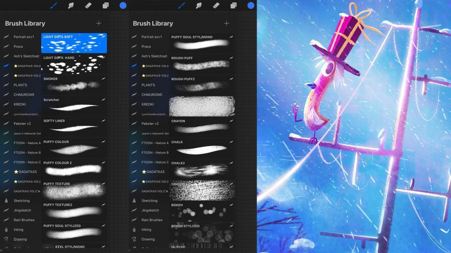 Procreate笔刷-雪白花边粉笔星光云雾柔软纹理笔刷素材 笔刷资源 第5张-素材湾丨精选海外优质设计素材资源 Procreate笔刷-雪白花边粉笔星光云雾柔软纹理笔刷素材 笔刷资源 sucaiwan.com