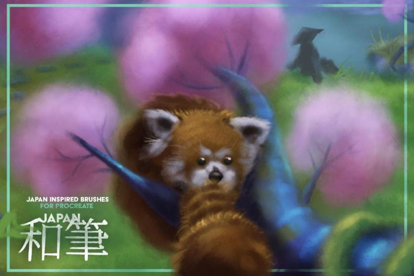 procreate笔刷-日式风格水彩污渍绘画干笔刷素材资源 笔刷资源 sucaiwan.com