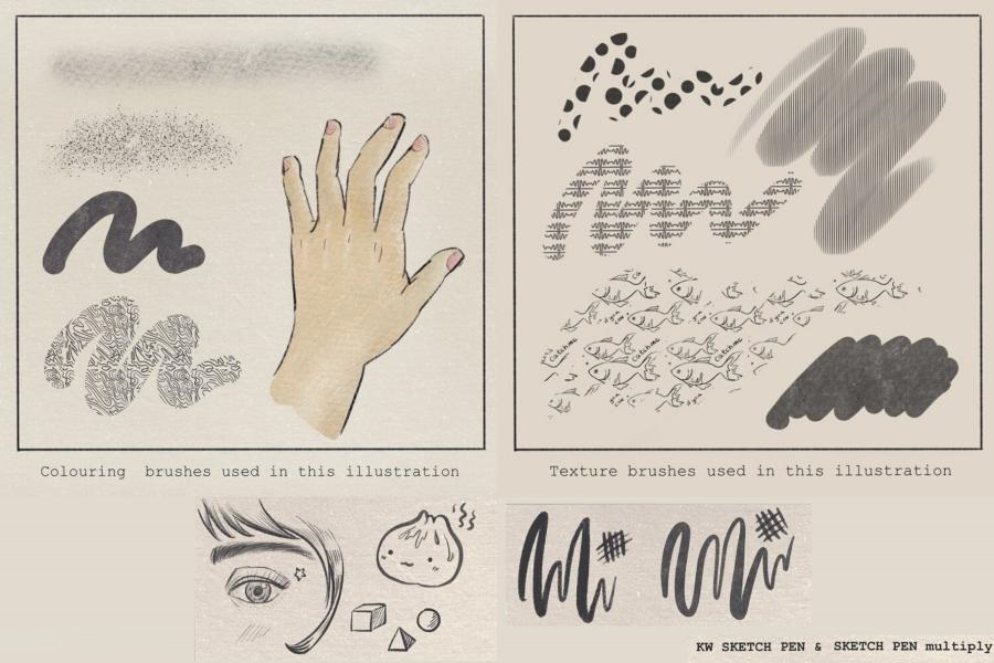 Procreate笔刷-水彩铅笔油画素描纹理笔刷素材资源 笔刷资源 sucaiwan.com