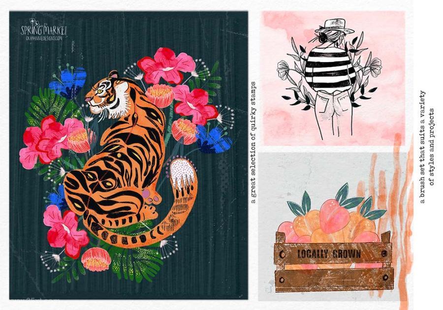 Procreate笔刷-春季主题插画铅笔水彩墨水树叶图案笔刷素材 笔刷资源 第11张-素材湾丨精选海外优质设计素材资源 Procreate笔刷-春季主题插画铅笔水彩墨水树叶图案笔刷素材 笔刷资源 sucaiwan.com