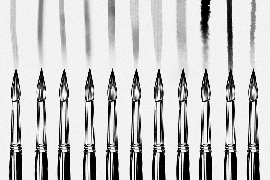 Procreate笔刷-国画水墨毛笔晕染宣纸纹理笔刷素材 笔刷资源 第4张-素材湾丨精选海外优质设计素材资源 Procreate笔刷-国画水墨毛笔晕染宣纸纹理笔刷素材 笔刷资源 sucaiwan.com