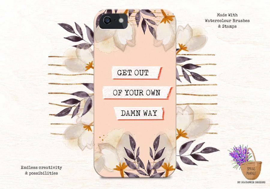 Procreate笔刷-春季主题插画铅笔水彩墨水树叶图案笔刷素材 笔刷资源 第8张-素材湾丨精选海外优质设计素材资源 Procreate笔刷-春季主题插画铅笔水彩墨水树叶图案笔刷素材 笔刷资源 sucaiwan.com