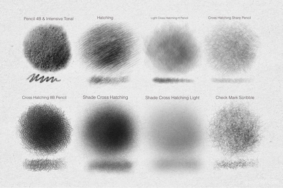 Procreate笔刷-素描黑白涂鸦铅笔阴影纹理效果笔刷素材 笔刷资源 第6张-素材湾丨精选海外优质设计素材资源 Procreate笔刷-素描黑白涂鸦铅笔阴影纹理效果笔刷素材 笔刷资源 sucaiwan.com