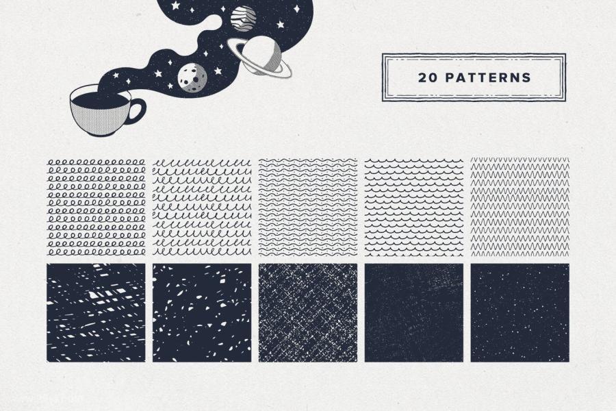 Procreate笔刷-墨水轮廓线条纹理点状填充图案笔刷素材 笔刷资源 第8张-素材湾丨精选海外优质设计素材资源 Procreate笔刷-墨水轮廓线条纹理点状填充图案笔刷素材 笔刷资源 sucaiwan.com