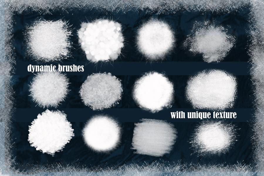Procreate笔刷-冬季雪花霜花大雪冻结效果笔刷素材 笔刷资源 第4张-素材湾丨精选海外优质设计素材资源 Procreate笔刷-冬季雪花霜花大雪冻结效果笔刷素材 笔刷资源 sucaiwan.com