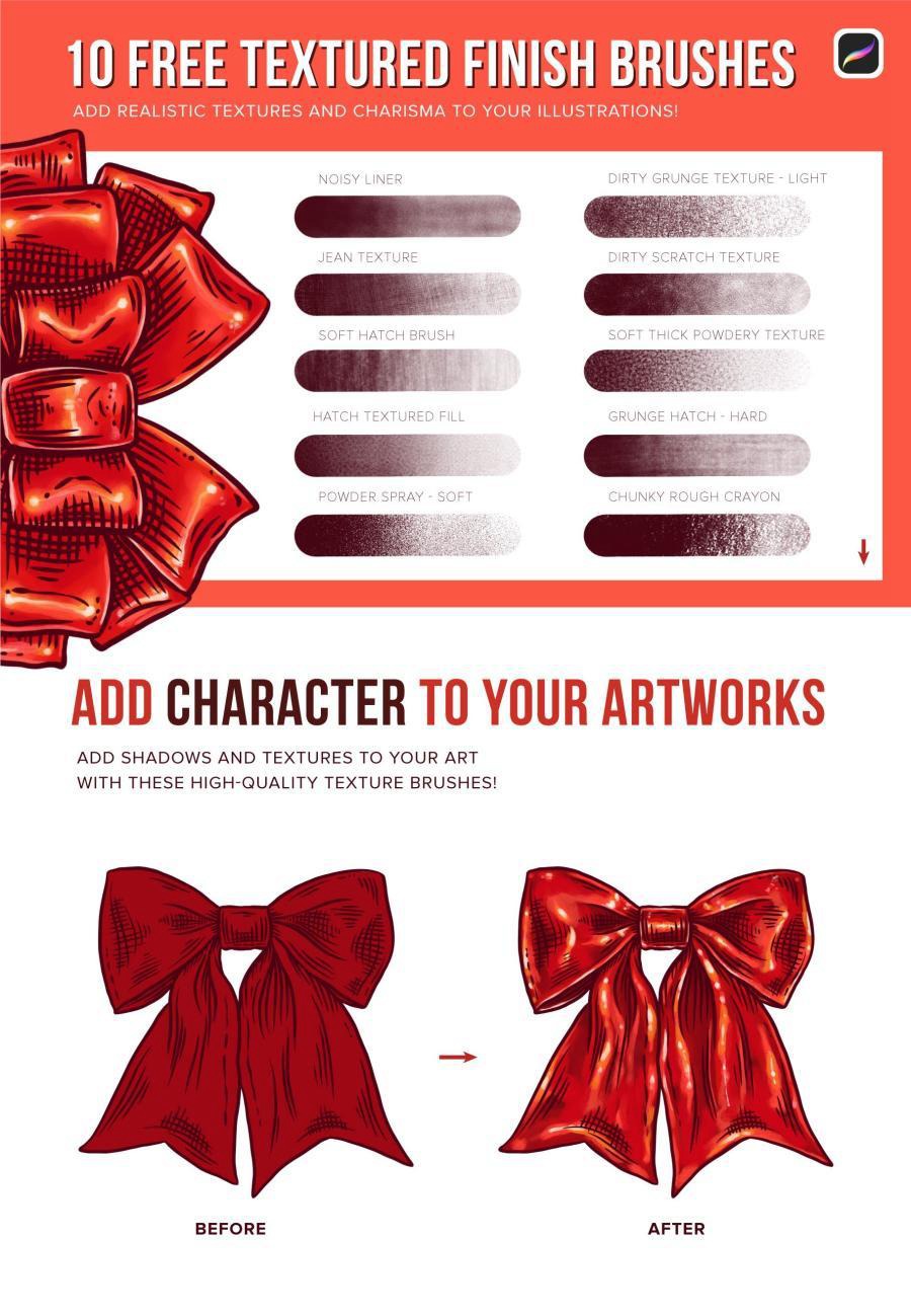 Procreate笔刷-蝴蝶结丝带图案和填充纹理笔刷素材 笔刷资源 第2张-素材湾丨精选海外优质设计素材资源 Procreate笔刷-蝴蝶结丝带图案和填充纹理笔刷素材 笔刷资源 sucaiwan.com