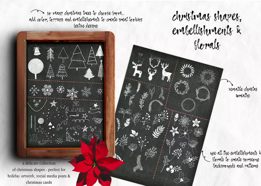 Procreate笔刷-圣诞节黑板粉笔背景画图案笔刷素材 笔刷资源 第10张-素材湾丨精选海外优质设计素材资源 Procreate笔刷-圣诞节黑板粉笔背景画图案笔刷素材 笔刷资源 sucaiwan.com