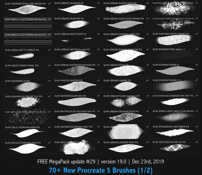 Procreate笔刷-水彩墨水颜料漫画笔刷集合包 笔刷资源 第10张-素材湾丨精选海外优质设计素材资源 Procreate笔刷-水彩墨水颜料漫画笔刷集合包 笔刷资源 sucaiwan.com