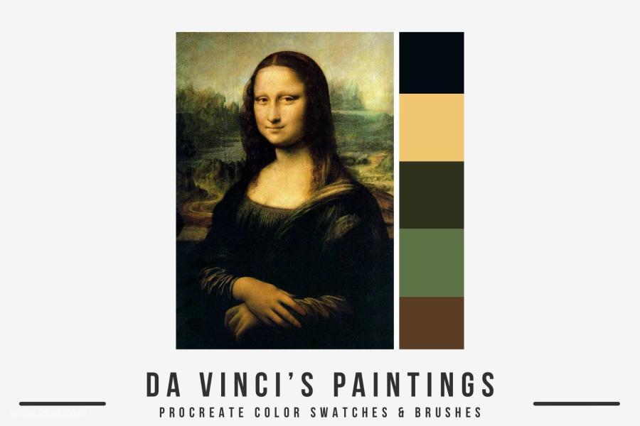 Procreate笔刷-达芬奇古典写实油画风格笔刷和色卡素材 笔刷资源 第5张-素材湾丨精选海外优质设计素材资源 Procreate笔刷-达芬奇古典写实油画风格笔刷和色卡素材 笔刷资源 sucaiwan.com