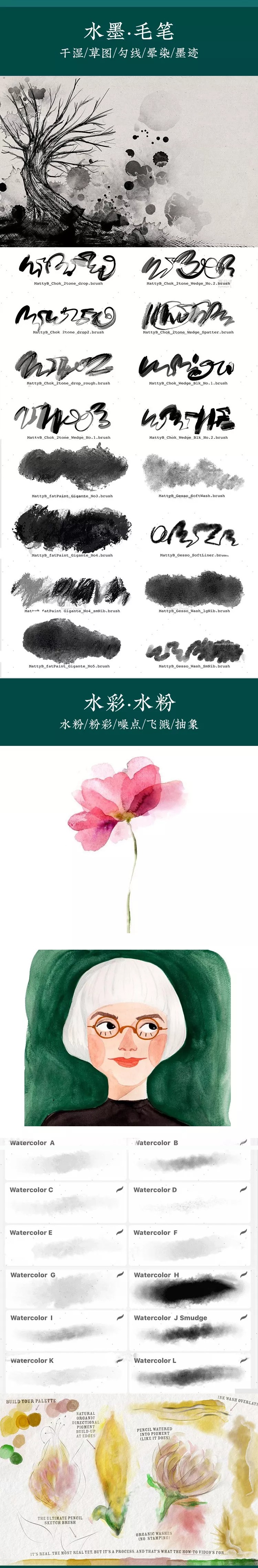 想学ipad手绘插画？Procreate插画视频教程+4500款笔刷 设计教程 sucaiwan.com