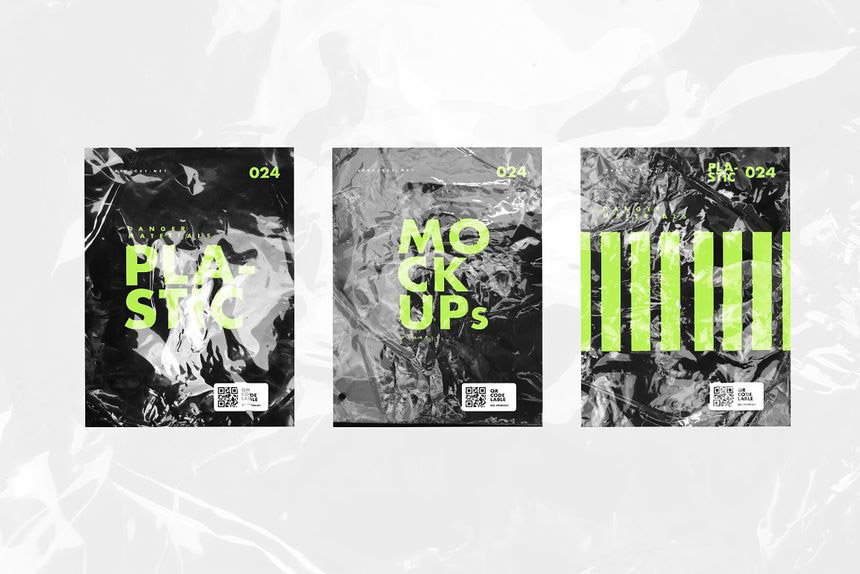 背景素材-褶皱的黑色塑料纹理背景图和样机模板素材 图片素材 sucaiwan.com