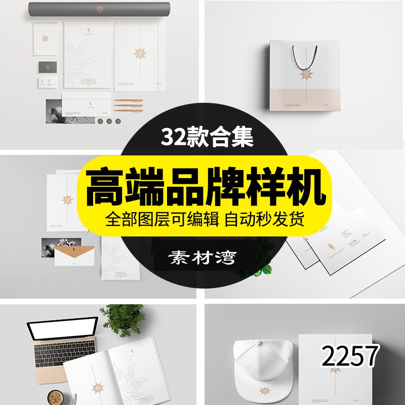 高端公司品牌LOGO文创VI智能贴图样机效果展示PSD设计素材模板 图片素材 sucaiwan.com