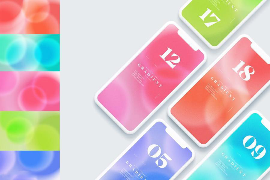 背景素材-抽象模糊感的渐变色背景图片素材 图片素材 sucaiwan.com
