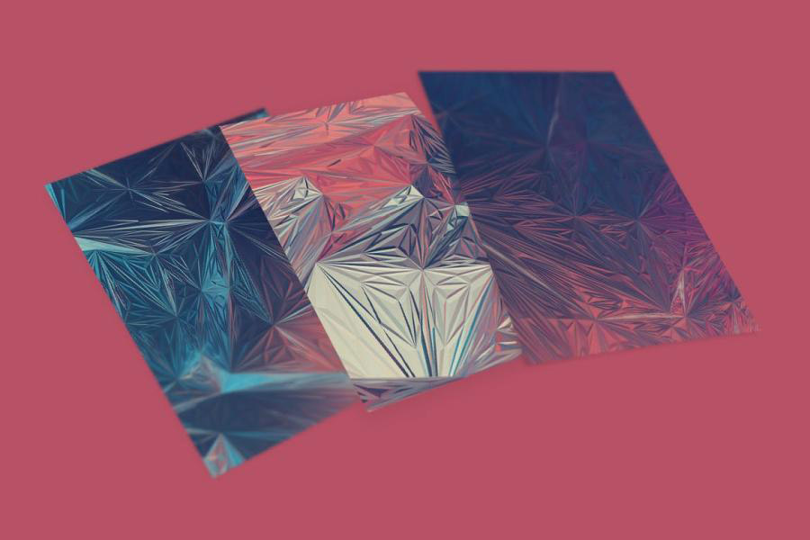 背景素材-3D立体抽象多边形水晶图形背景图素材 图片素材 sucaiwan.com