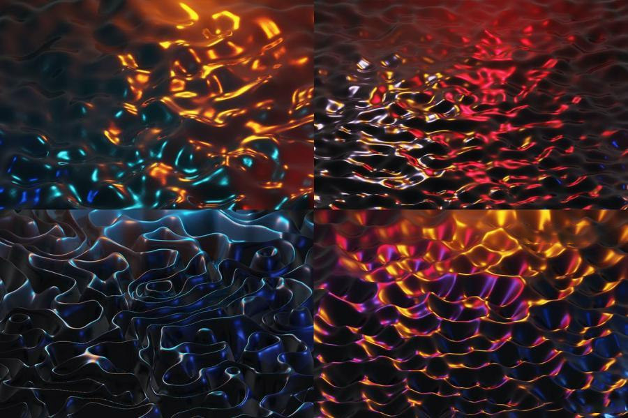 背景素材-3D立体液体波纹背景图片素材 图片素材 sucaiwan.com