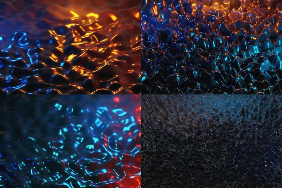 背景素材-3D立体液体波纹背景图片素材 图片素材 sucaiwan.com