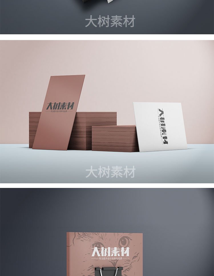 高端公司企业名片卡片设计VI展示效果图PSD样机智能贴图模板素材 图片素材 sucaiwan.com
