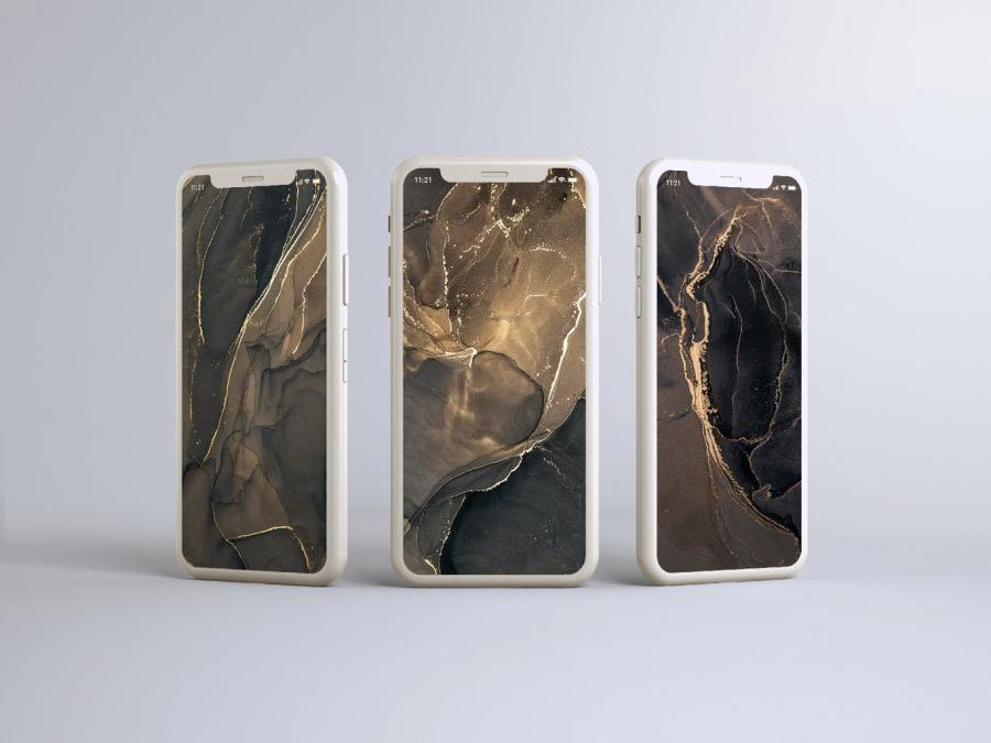 背景素材-抽象液态流动金色岩石大理石墨水纹理背景图片素材 图片素材 sucaiwan.com