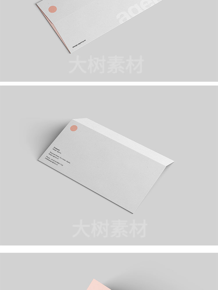 信封信件档案袋智能贴图VI样机提案展示效果图层PSD设计模板素材 图片素材 sucaiwan.com