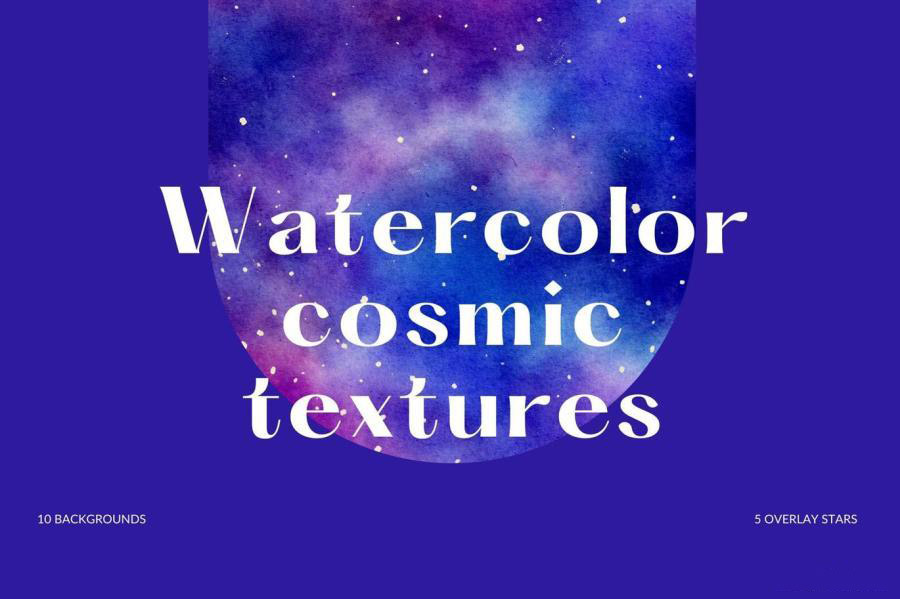 背景素材-宇宙星云水彩画背景图片素材 图片素材 sucaiwan.com