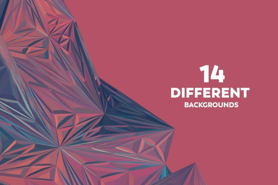 背景素材-3D立体抽象多边形水晶图形背景图素材 图片素材 sucaiwan.com