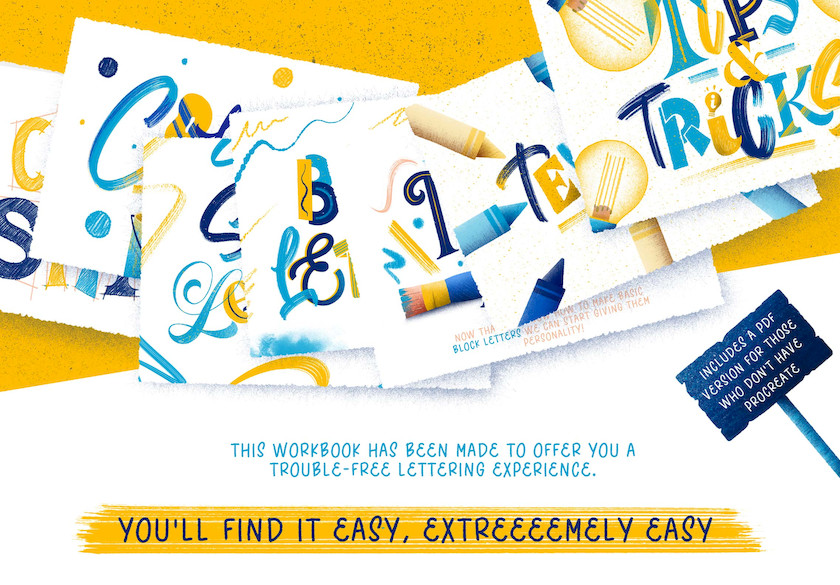 Procreate笔刷-艺术手写字体铅笔粉笔纹理笔刷和图文教程 笔刷资源 第9张-素材湾丨精选海外优质设计素材资源 Procreate笔刷-艺术手写字体铅笔粉笔纹理笔刷和图文教程 笔刷资源 sucaiwan.com