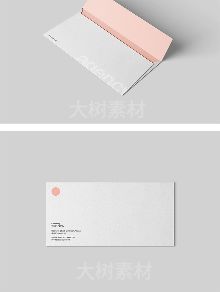 信封信件档案袋智能贴图VI样机提案展示效果图层PSD设计模板素材 图片素材 sucaiwan.com