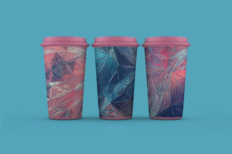 背景素材-3D立体抽象多边形水晶图形背景图素材 图片素材 sucaiwan.com