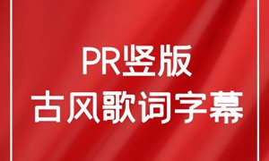 PR竖版古风歌词字幕