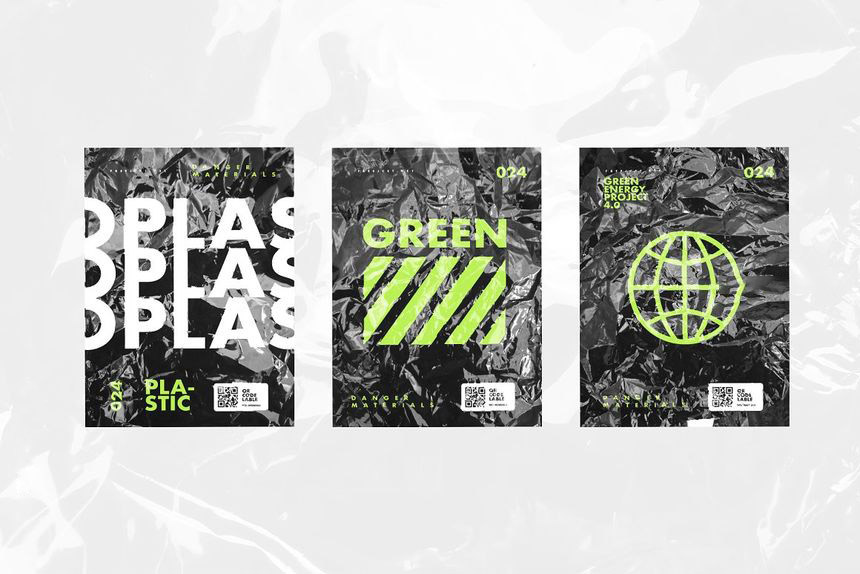 背景素材-褶皱的黑色塑料纹理背景图和样机模板素材 图片素材 sucaiwan.com