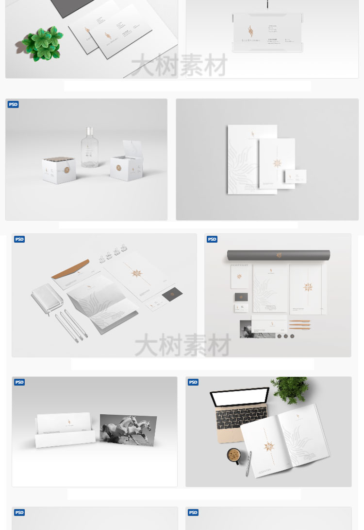 高端公司品牌LOGO文创VI智能贴图样机效果展示PSD设计素材模板 图片素材 sucaiwan.com