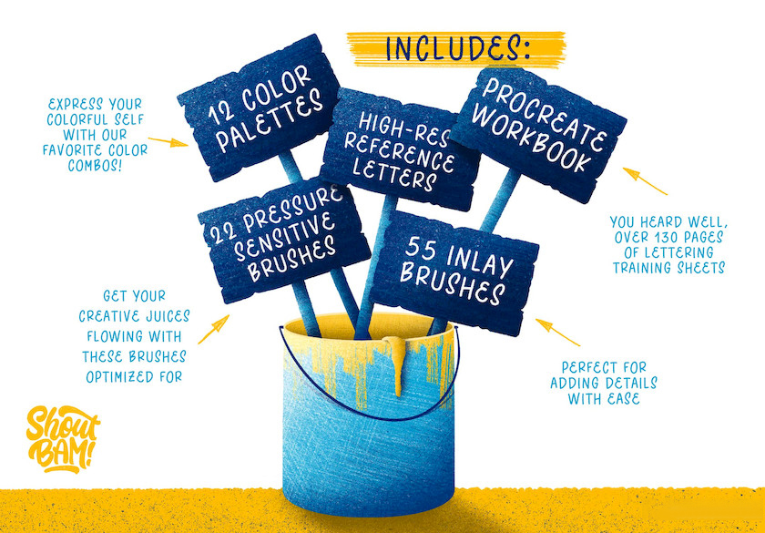 Procreate笔刷-艺术手写字体铅笔粉笔纹理笔刷和图文教程 笔刷资源 第15张-素材湾丨精选海外优质设计素材资源 Procreate笔刷-艺术手写字体铅笔粉笔纹理笔刷和图文教程 笔刷资源 sucaiwan.com