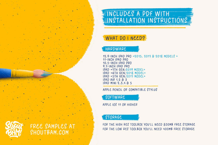 Procreate笔刷-艺术手写字体铅笔粉笔纹理笔刷和图文教程 笔刷资源 第14张-素材湾丨精选海外优质设计素材资源 Procreate笔刷-艺术手写字体铅笔粉笔纹理笔刷和图文教程 笔刷资源 sucaiwan.com