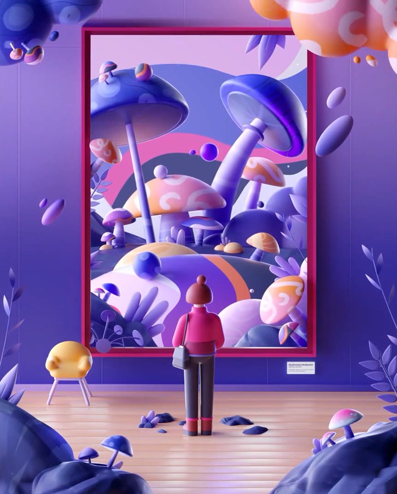 最新C4D三维插画艺术创作视频教程 设计教程 sucaiwan.com