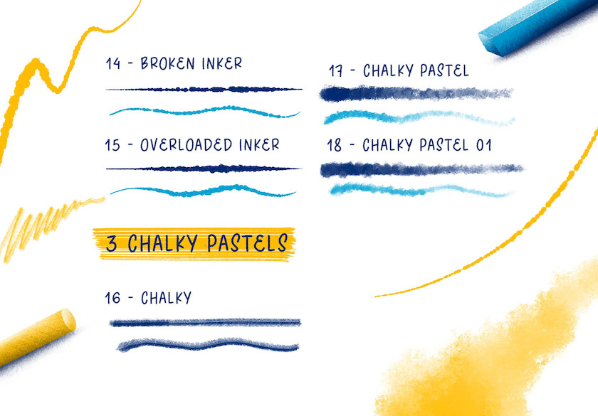 Procreate笔刷-艺术手写字体铅笔粉笔纹理笔刷和图文教程 笔刷资源 第4张-素材湾丨精选海外优质设计素材资源 Procreate笔刷-艺术手写字体铅笔粉笔纹理笔刷和图文教程 笔刷资源 sucaiwan.com