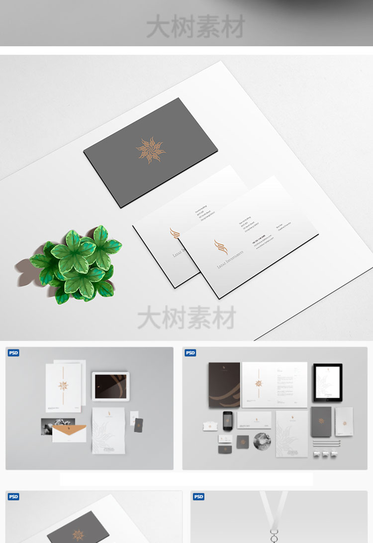 高端公司品牌LOGO文创VI智能贴图样机效果展示PSD设计素材模板 图片素材 sucaiwan.com