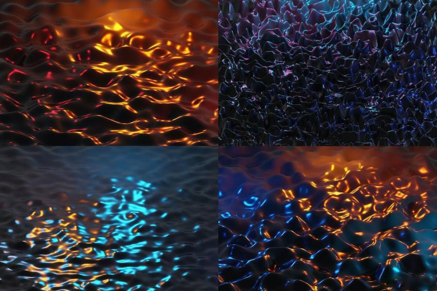 背景素材-3D立体液体波纹背景图片素材 图片素材 sucaiwan.com