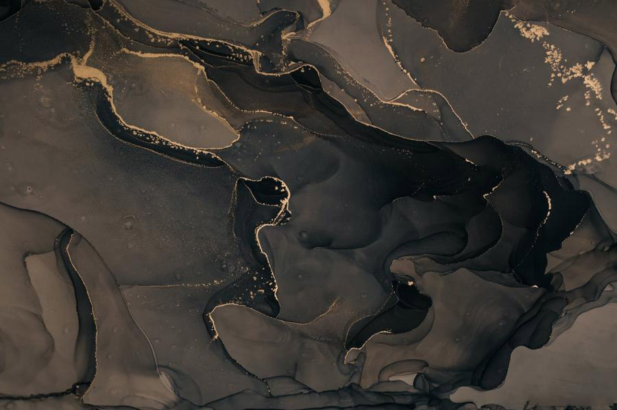 背景素材-抽象液态流动金色岩石大理石墨水纹理背景图片素材 图片素材 sucaiwan.com
