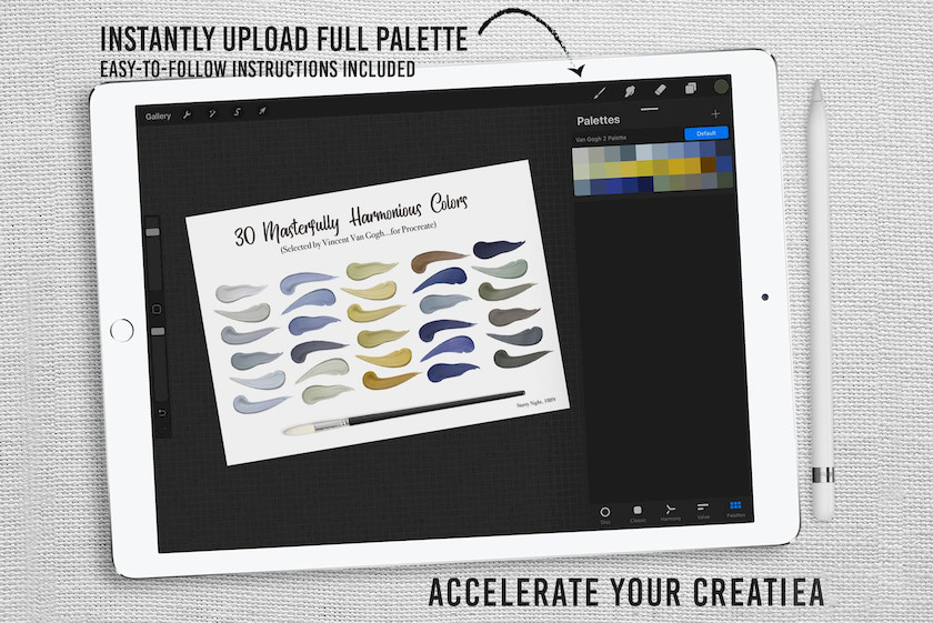 Procreate笔刷-大师系列油画写生画笔及色卡笔刷资源VanGogh 笔刷资源 第4张-素材湾丨精选海外优质设计素材资源 Procreate笔刷-大师系列油画写生画笔及色卡笔刷资源VanGogh 笔刷资源 sucaiwan.com