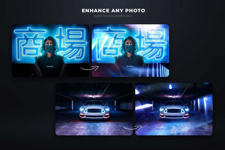 背景素材-霓虹灯效果光影合成叠加素材 图片素材 sucaiwan.com