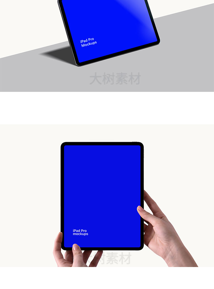 手持平板电脑UI设计网页展示效果VI智能贴图PSD样机设计模板素材 图片素材 sucaiwan.com