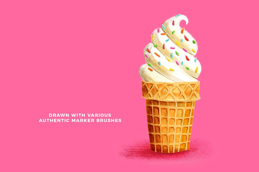 procreate笔刷-马克笔笔刷资源和色卡 笔刷资源 sucaiwan.com