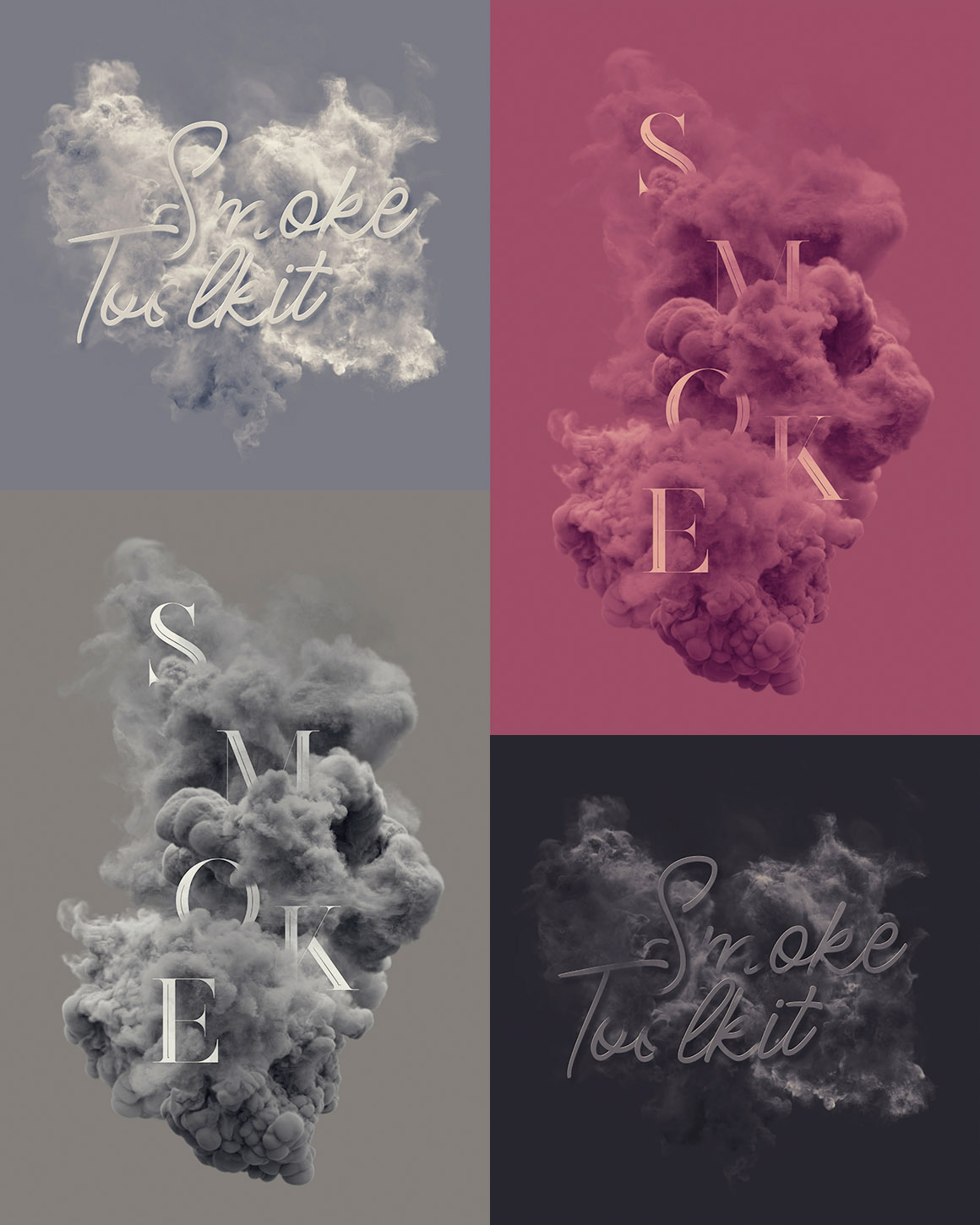 PS高清绚丽彩色逼真烟雾云雾萦绕PSD背景 图片素材 sucaiwan.com