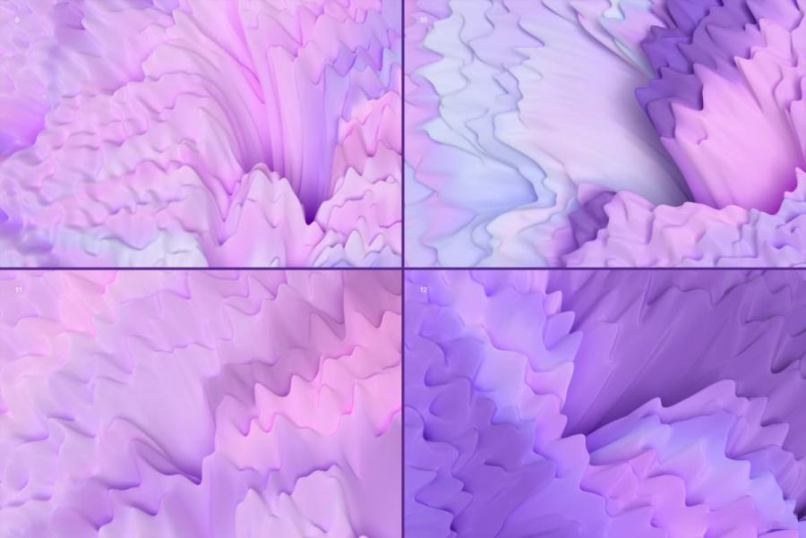 背景素材-3D立体渐变色波浪纹理背景图片素材 图片素材 sucaiwan.com