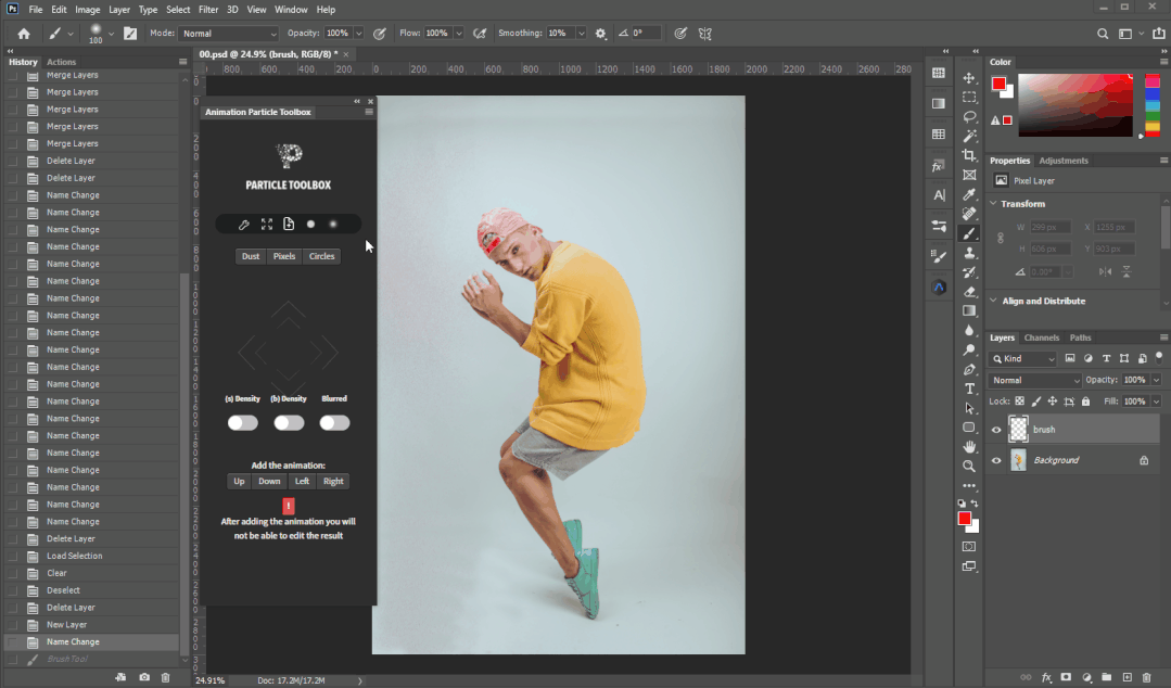 PS动态粒子飞溅特效插件，一键让你的照片动起来 插件预设 sucaiwan.com